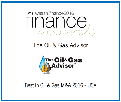 Wealth & Finance International’s Award for “Best Oil & Gas M&A Brokers – USA”